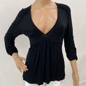 French Connection Deep-V Neck Top, Size S